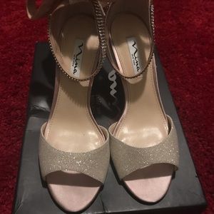 Nina gold dress shoes